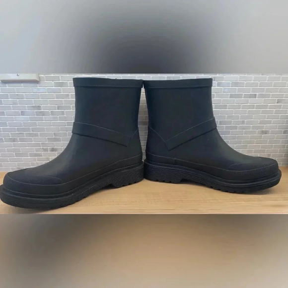 Chooka Quality Waterproof Black Pullon Damascus Moto Mid Rain Boot Womens 10 NEW - Picture 7 of 11